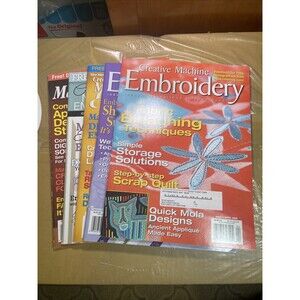 5 Bulk Creative Machine Embroidery Magazine Lot Of 5 Inspirations & Techniques